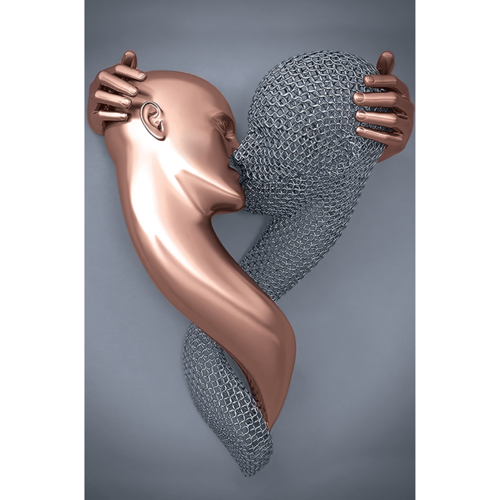 MAYA Rose Gold Romantic Figures Modern Acrylic Wall Art