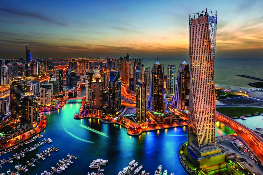MARINA City Light of Dubai Modern Acrylic Wall Art