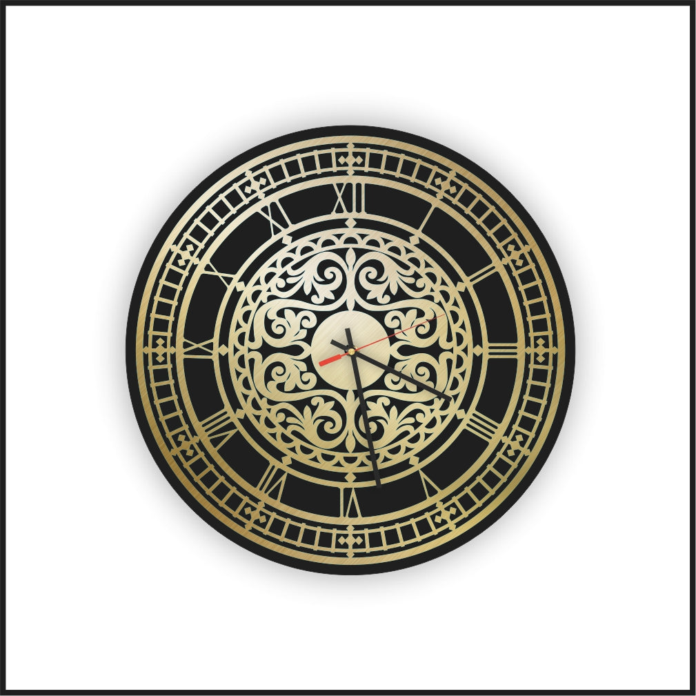 ARABESCO Modern Acrylic Mirror Art Wall Clock