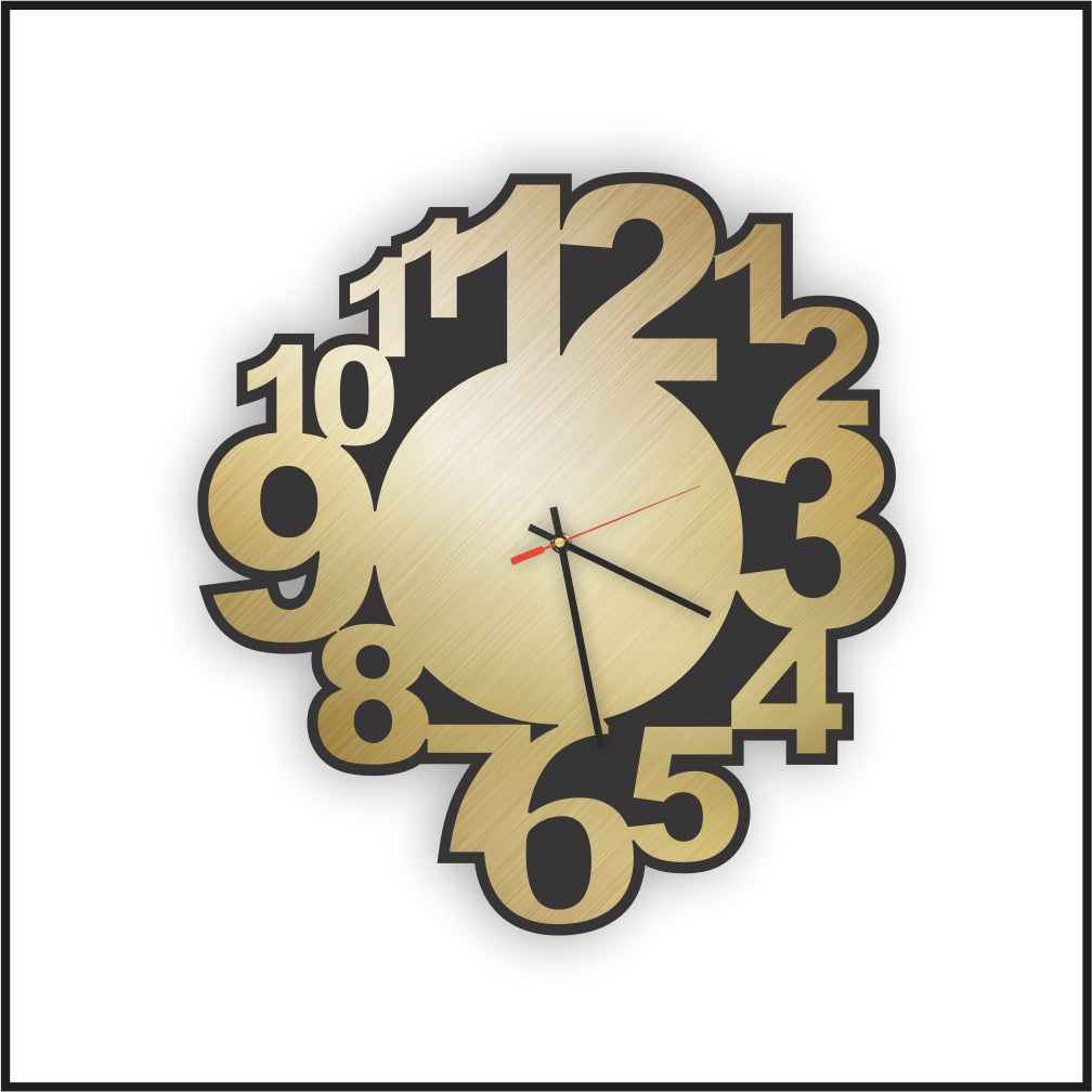 FYN Numbers Acrylic Mirror Art Wall Clock