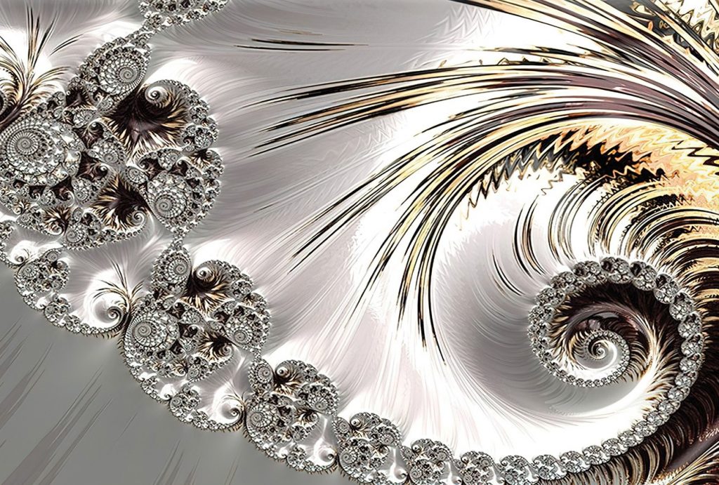 FIBONACCI Grey Creative Abstract Modern Wall Art TG