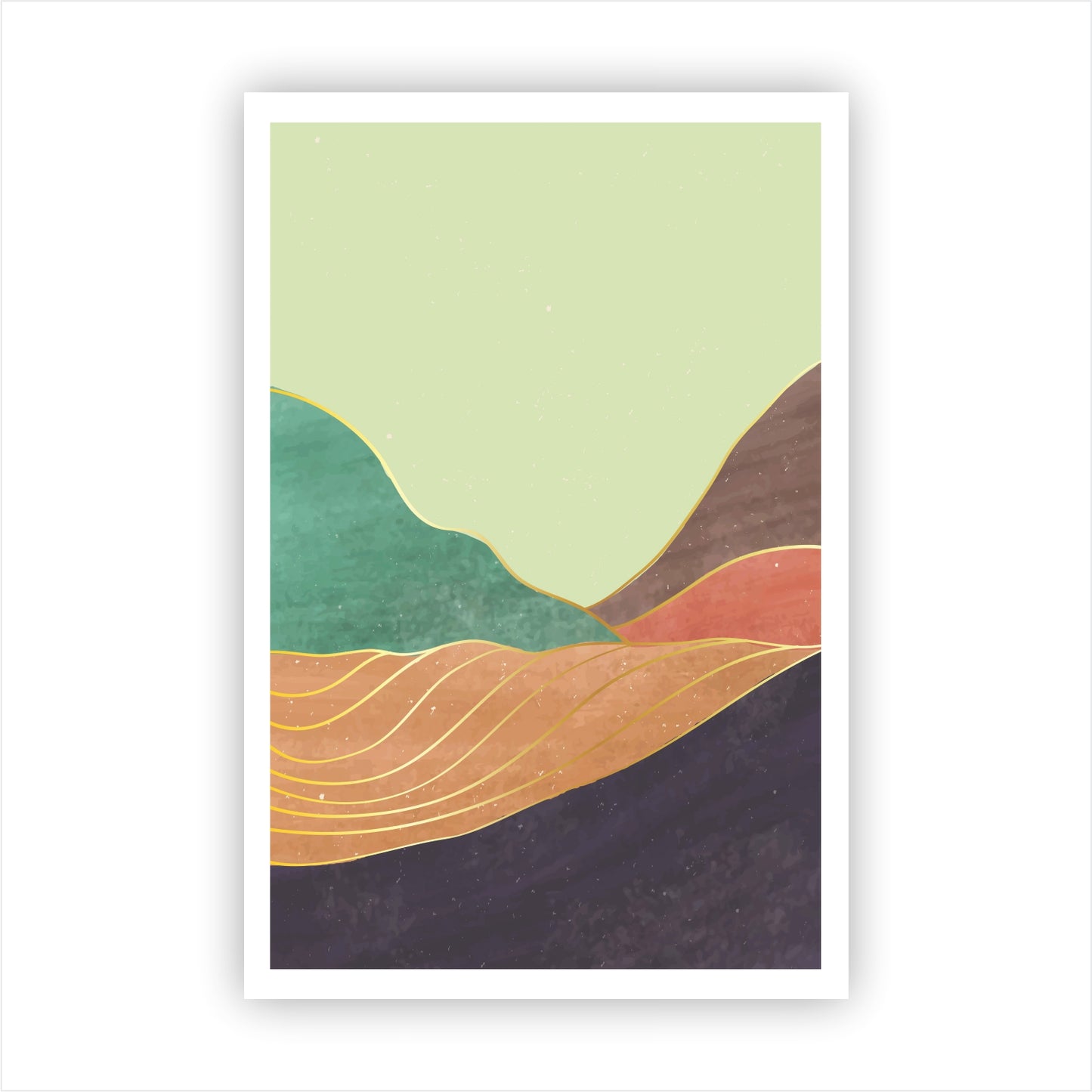 REYNY Mountain Rustic Modern Acrylic Wall Art