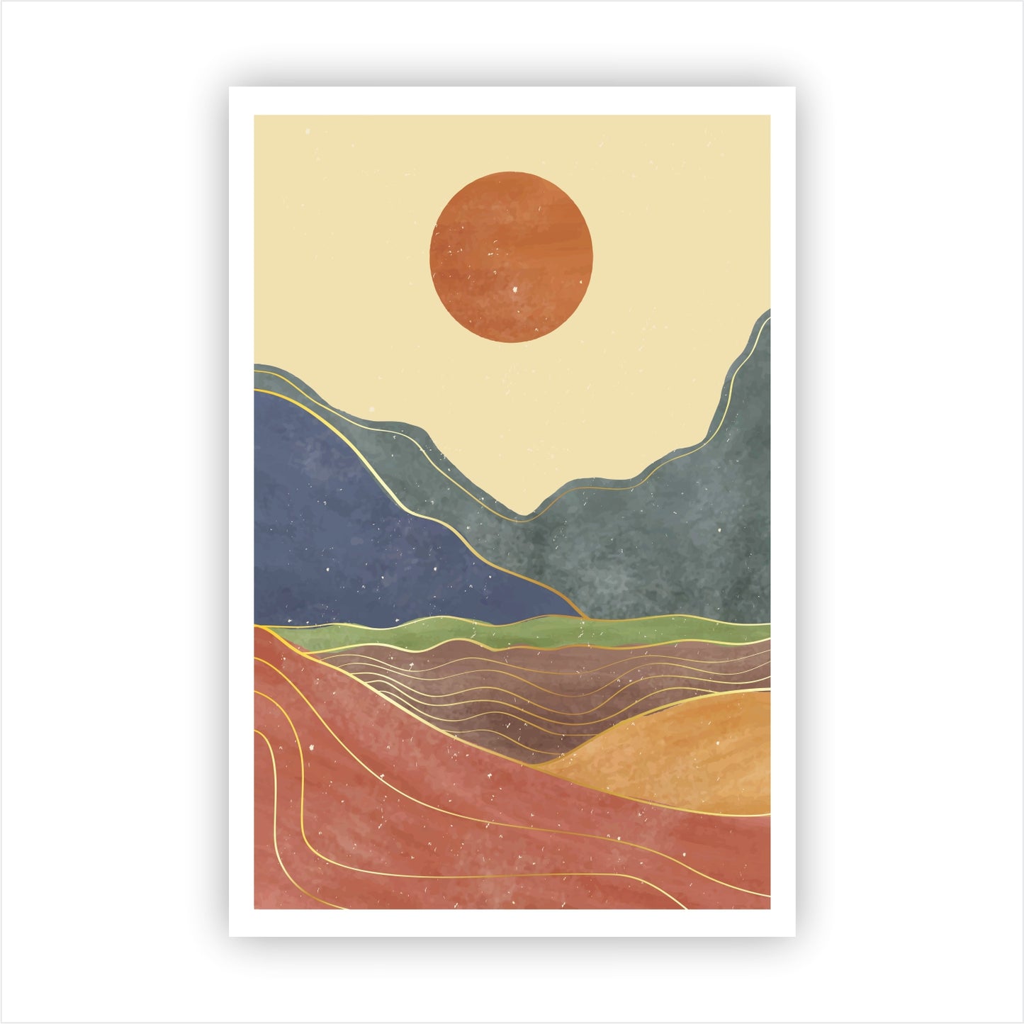 REYNY Mountain Rustic Modern Acrylic Wall Art