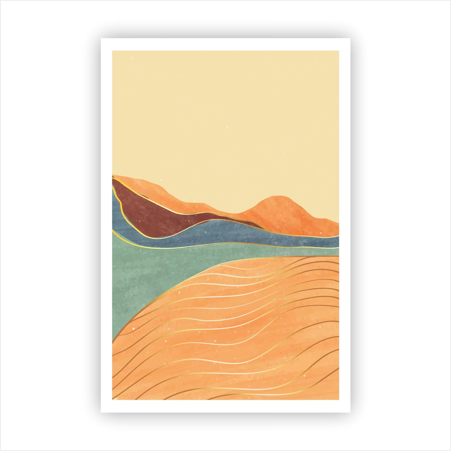 REYNY Mountain Rustic Modern Acrylic Wall Art