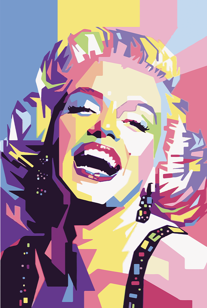 DIVA Marilyn Mosaic Pop Modern Acrylic Wall Art
