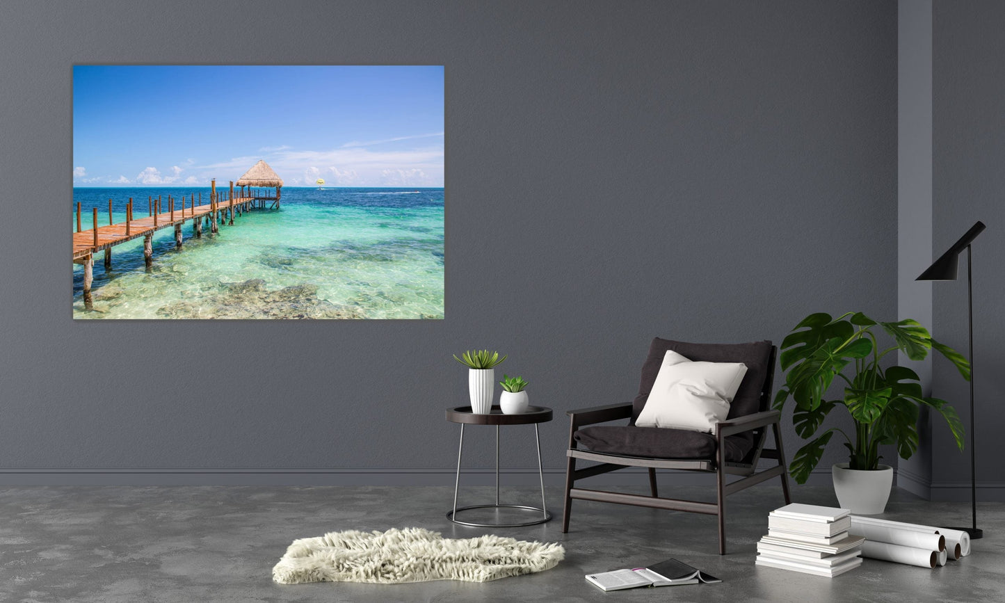 MALDIVES Serene Scene at Sea Modern Acrylic Wall Art