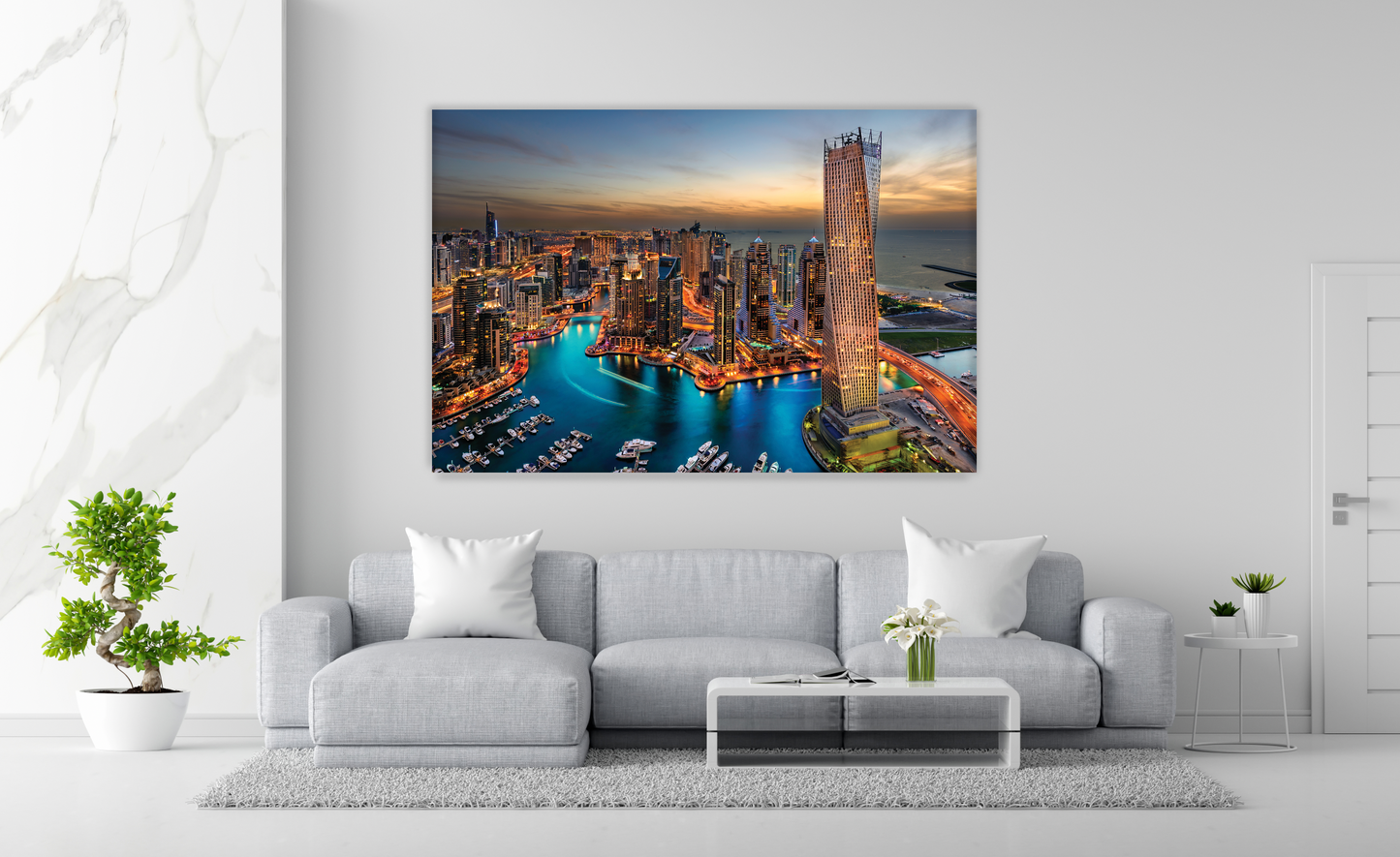 MARINA City Light of Dubai Modern Acrylic Wall Art