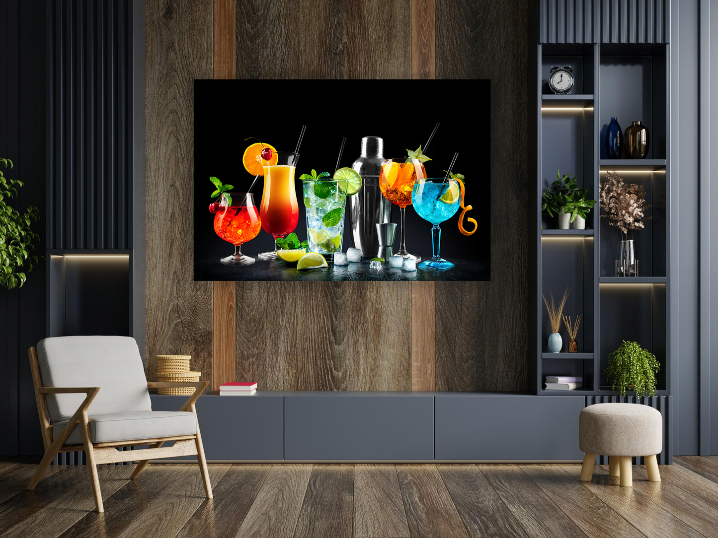 CITRUS Fruit Cocktail Modern Acrylic Wall Art