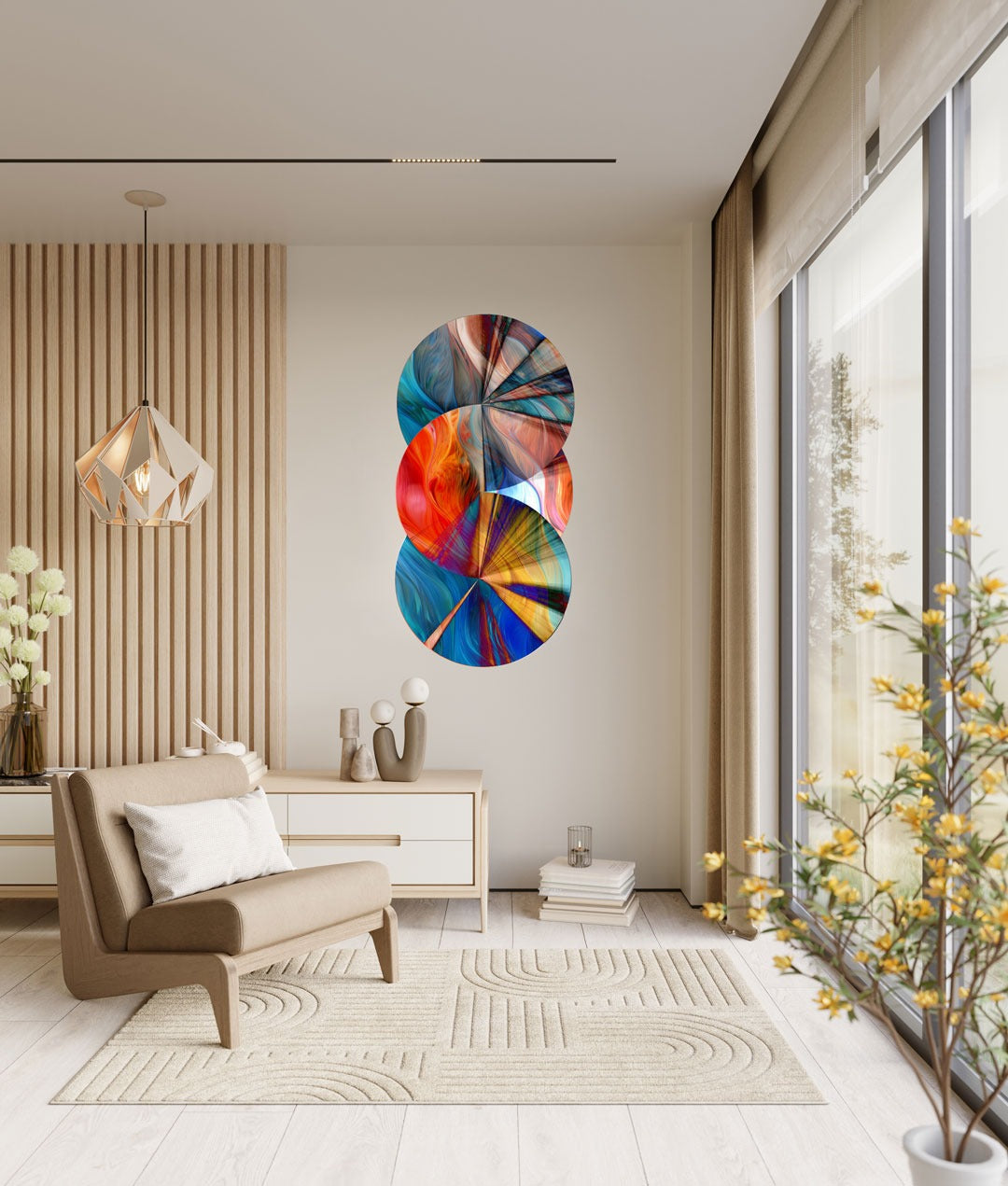 PALC-40 SILOR 3D Multicolor Laser Cut Circles Acrylic Prints