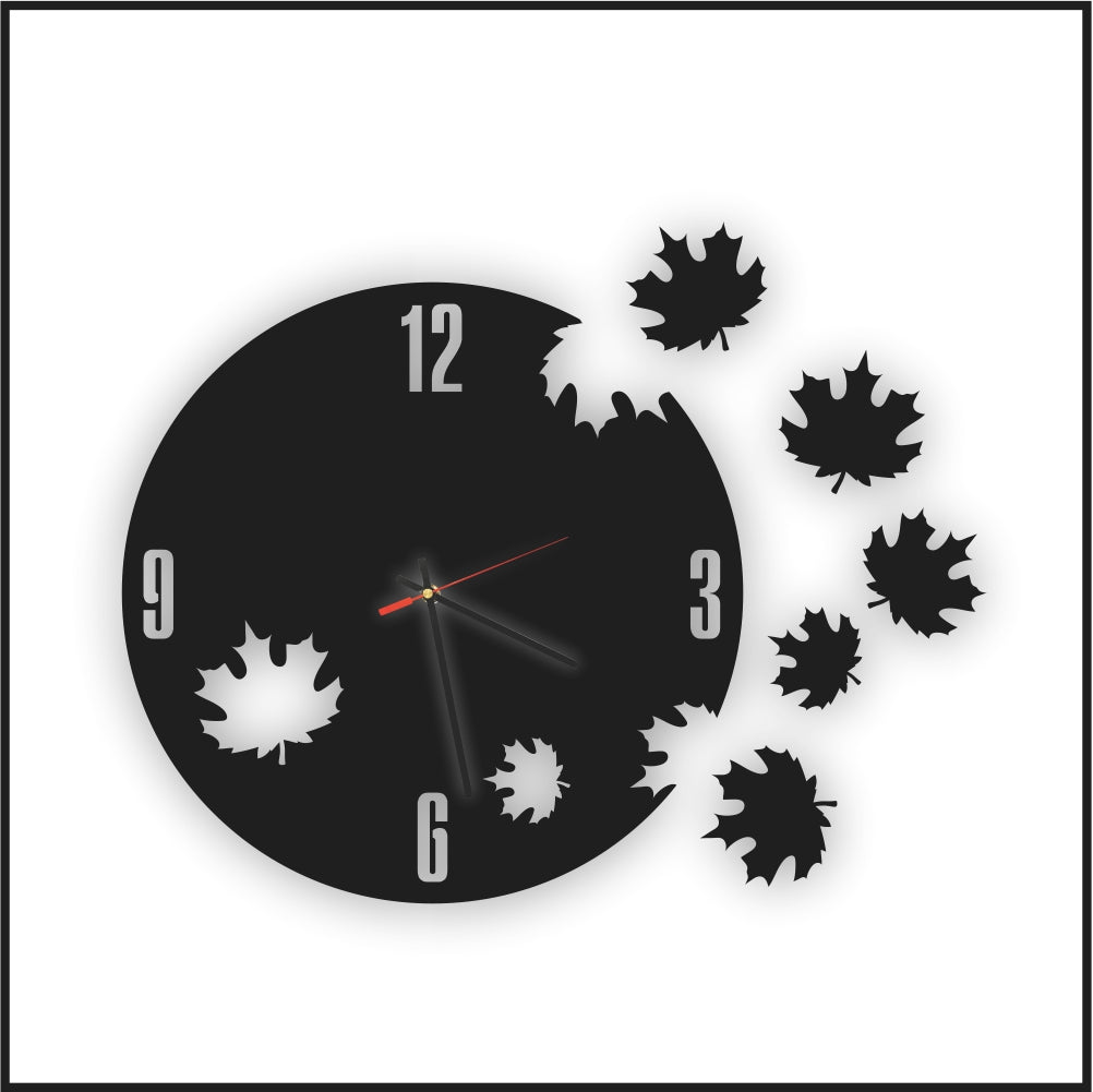 HELIX Black Maple Acrylic Art Wall Clock