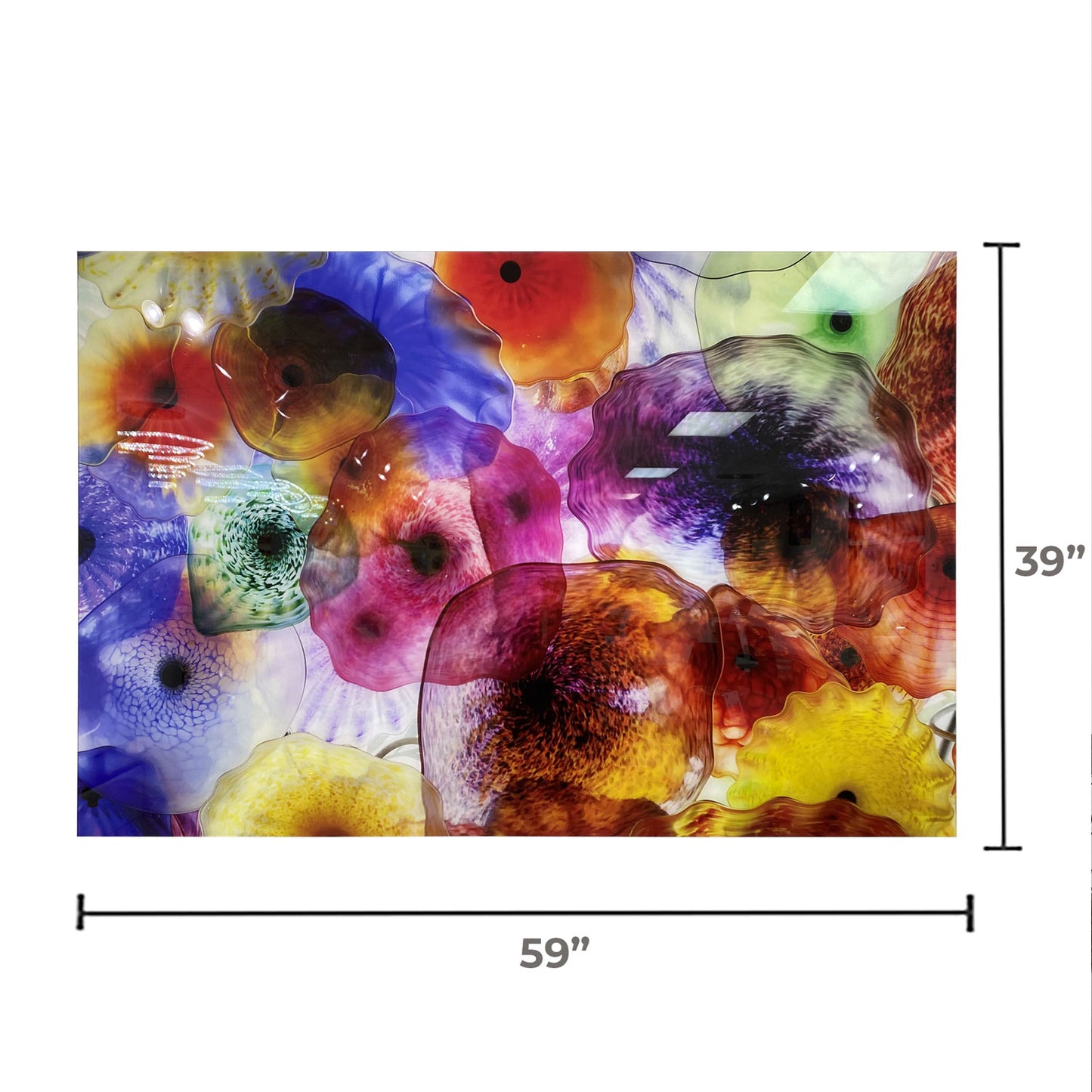 KRIXON Glowing Jellyfish Tempered Glass Print