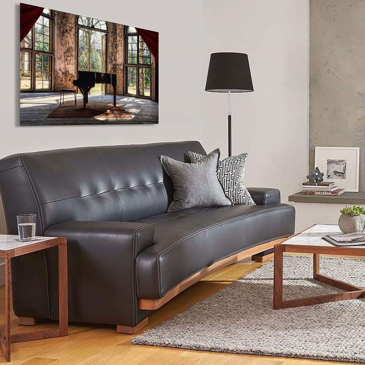 LEXOR Black Piano Tempered Glass Print