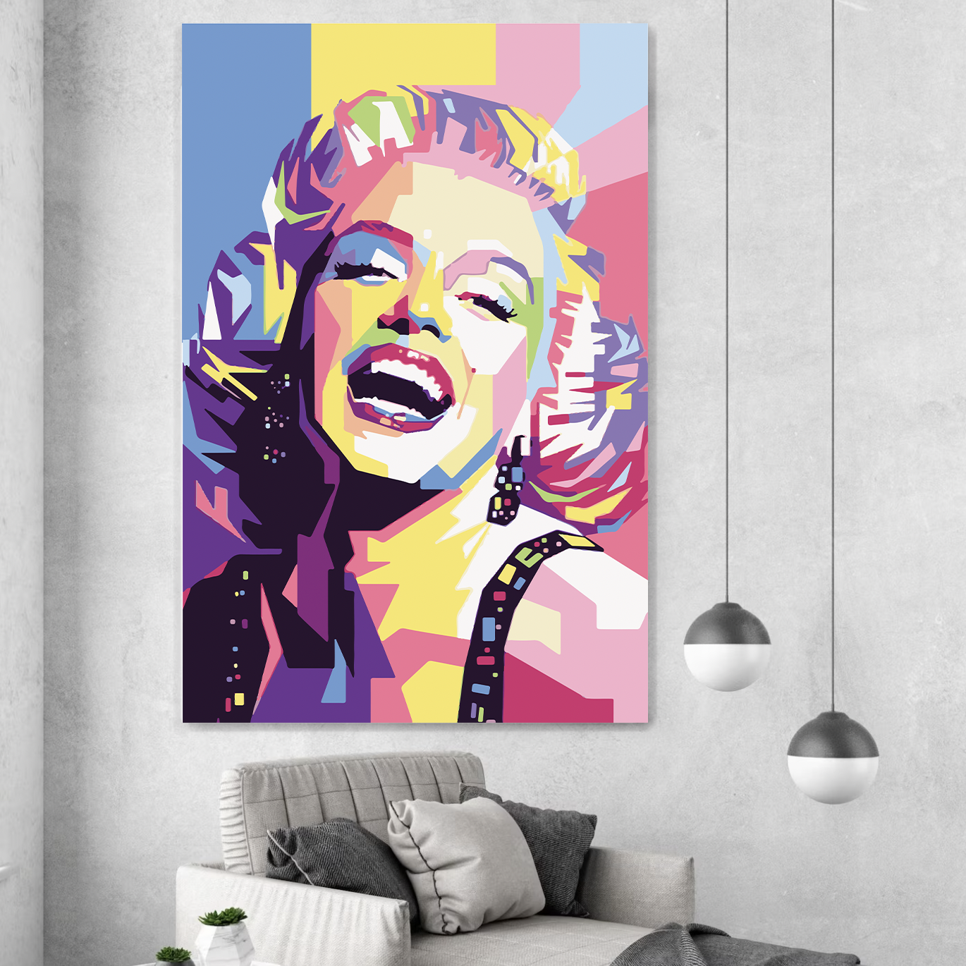DIVA Marilyn Mosaic Pop Modern Acrylic Wall Art