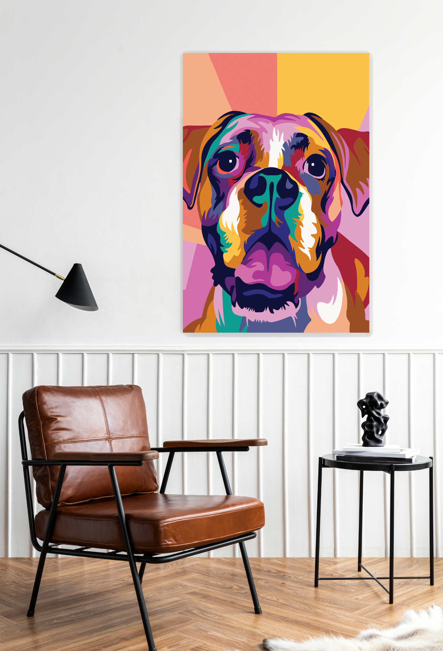 BOXER Dog Pop Art Modern Acrylic Wall Art