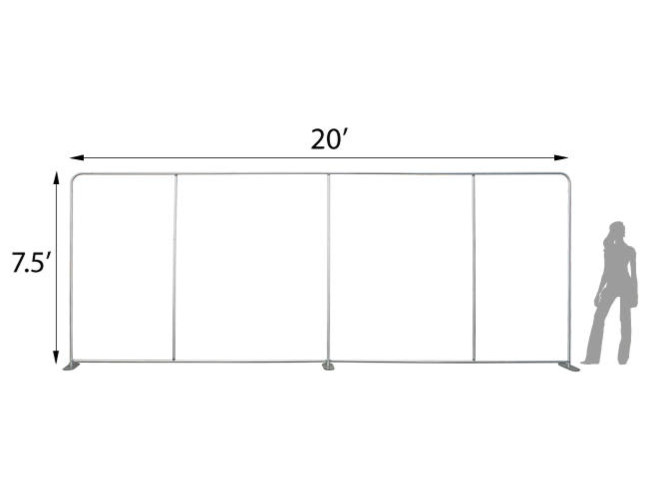STRAIGHT Tension Fabric Tube Backdrops
