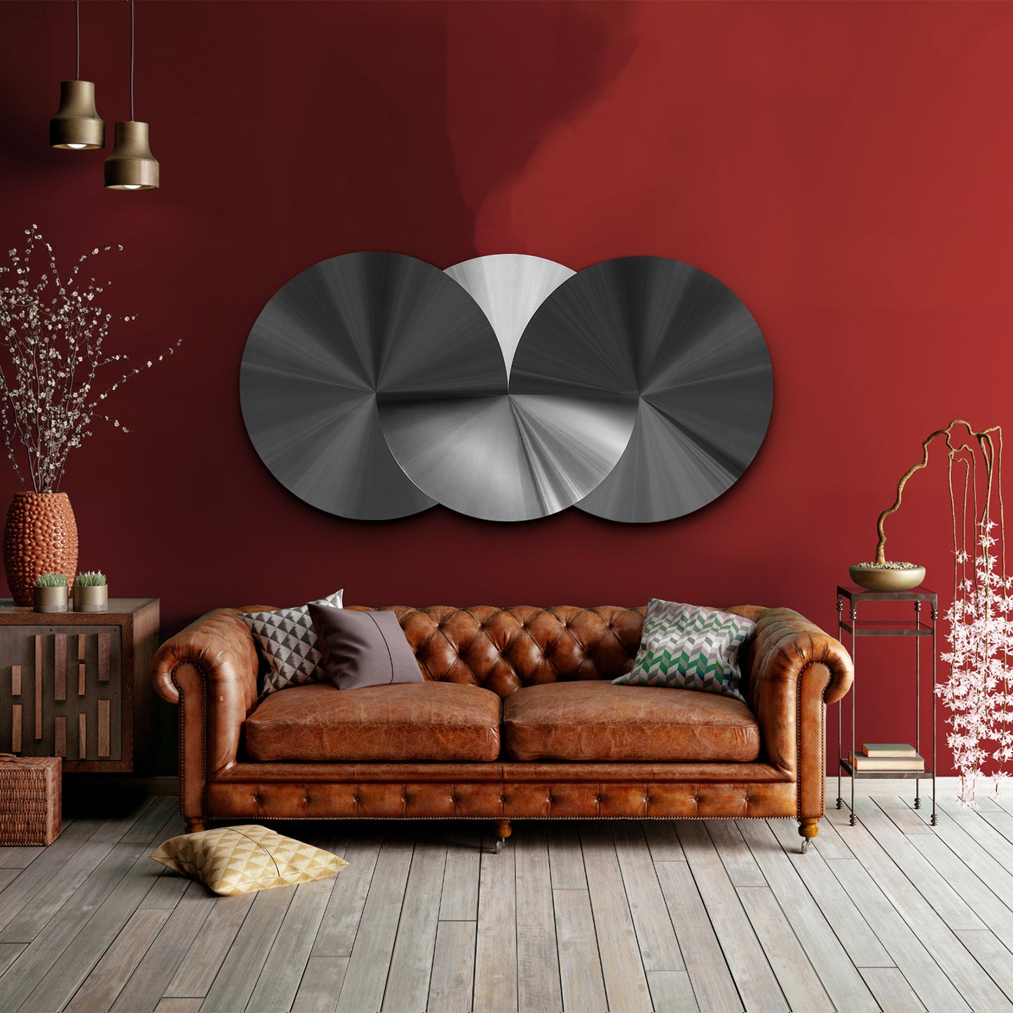 PALC-40 SILOR 3D Silver Laser Cut Circles Acrylic Prints