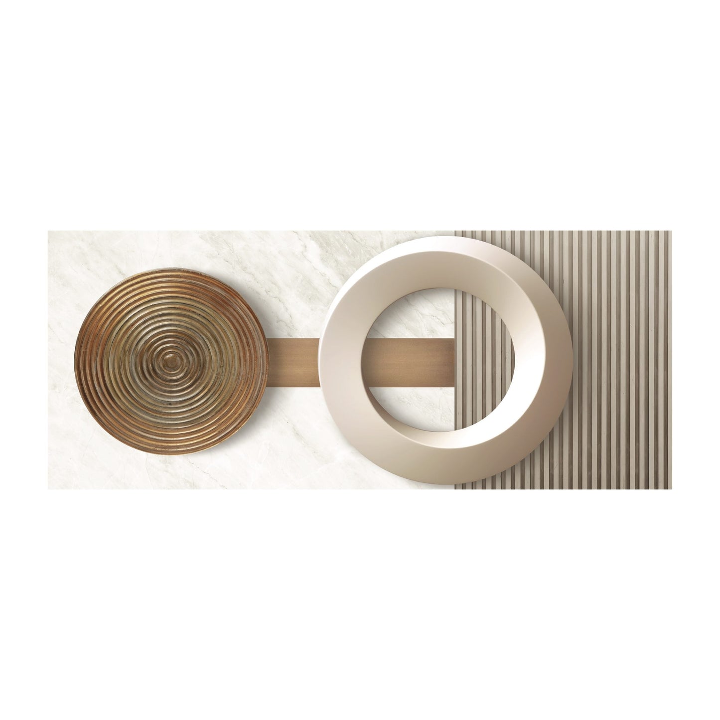 LONE Marble With Wooden Details Acrylic Wall Art Print