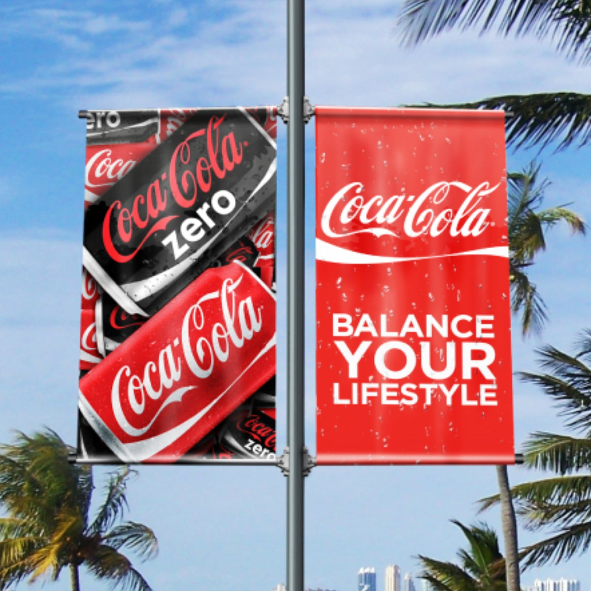 POLE Banner, 18" Wide