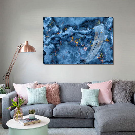 GLIMMER Blue Marble Radiance Modern Acrylic Wall Art