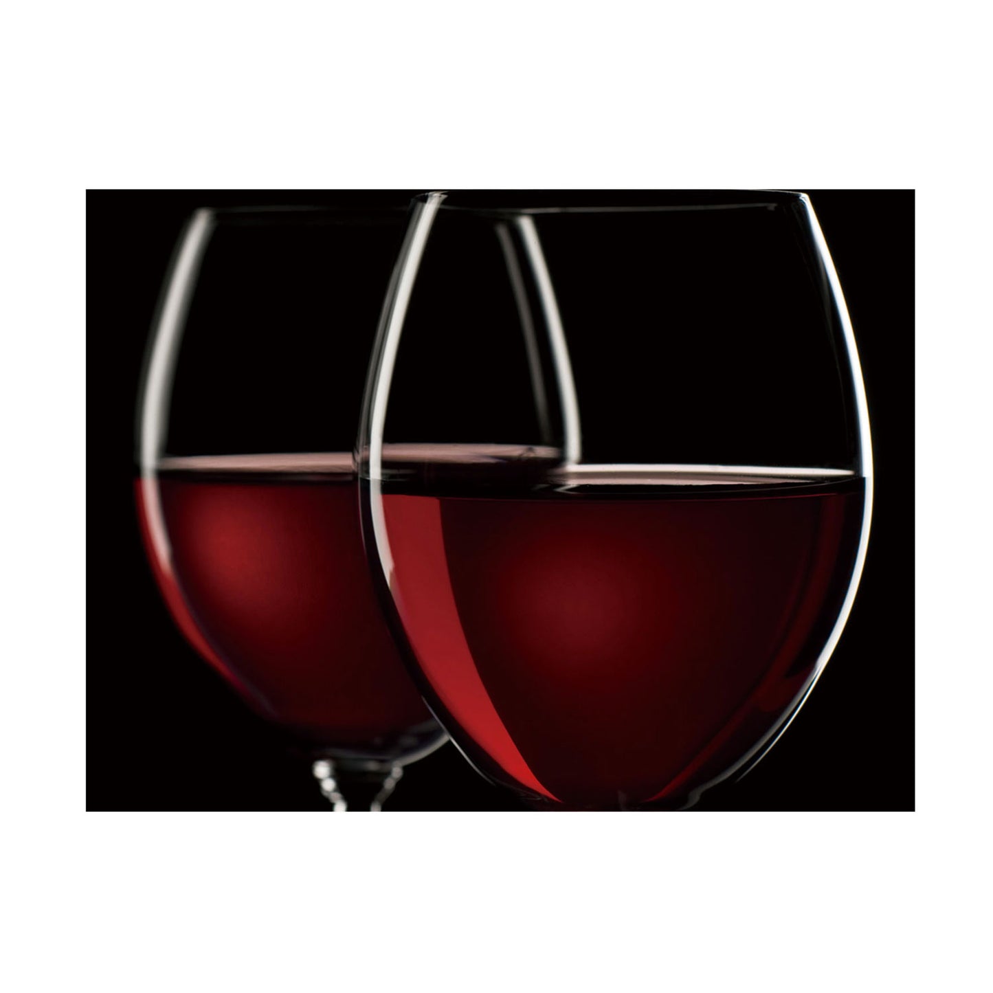 ZANDRO Two Wine Glass Tempered Glass Print