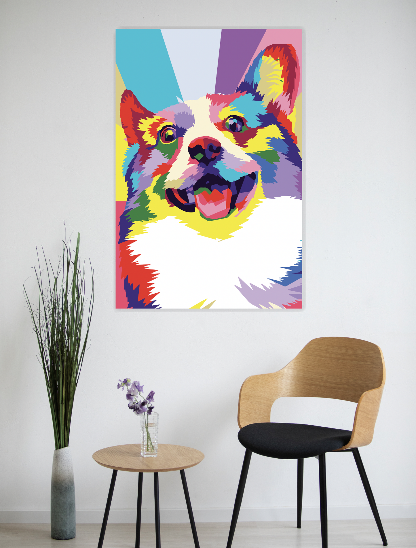 CORGI Pem Welsh Buntes Pop Art Modern Acrylic Wall Art