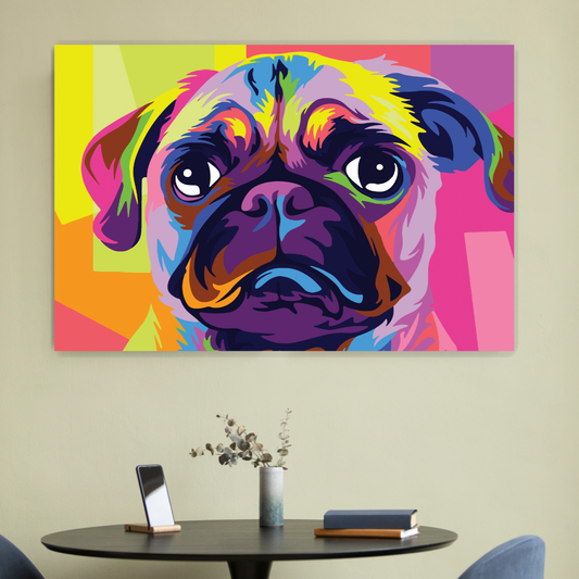 PUG Colorful Pop Art Pop Art Acrylic Modern Wall Art