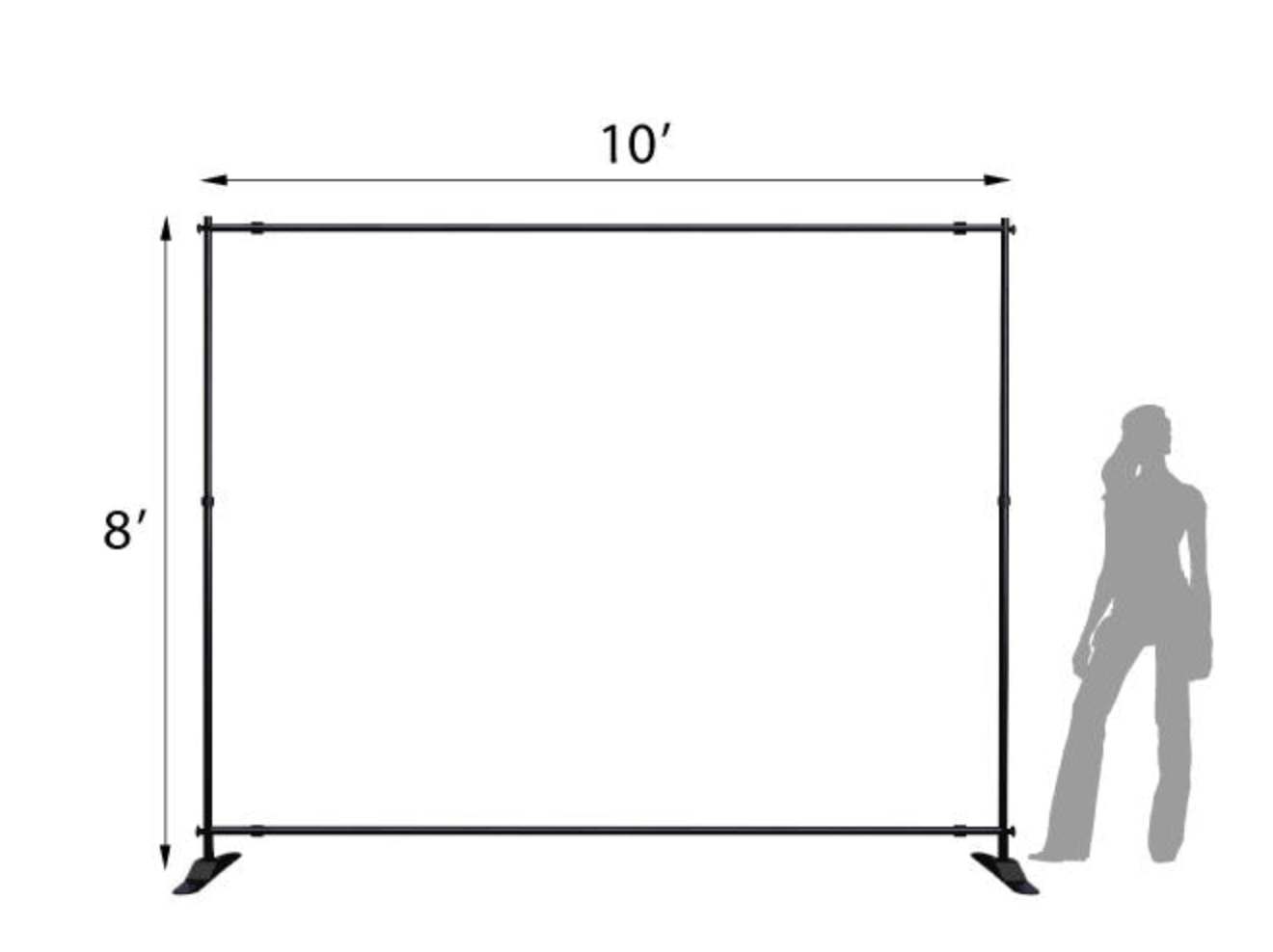 STANDARD Step and Repeat Backdrop, 10'W x 8'H