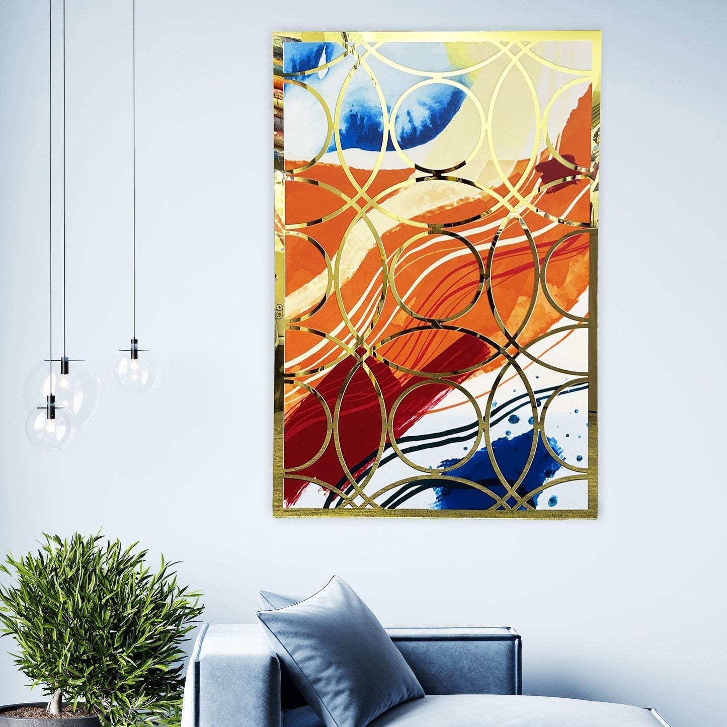 NERO Gold / Silver Trinity Design Acrylic Mirror Prints