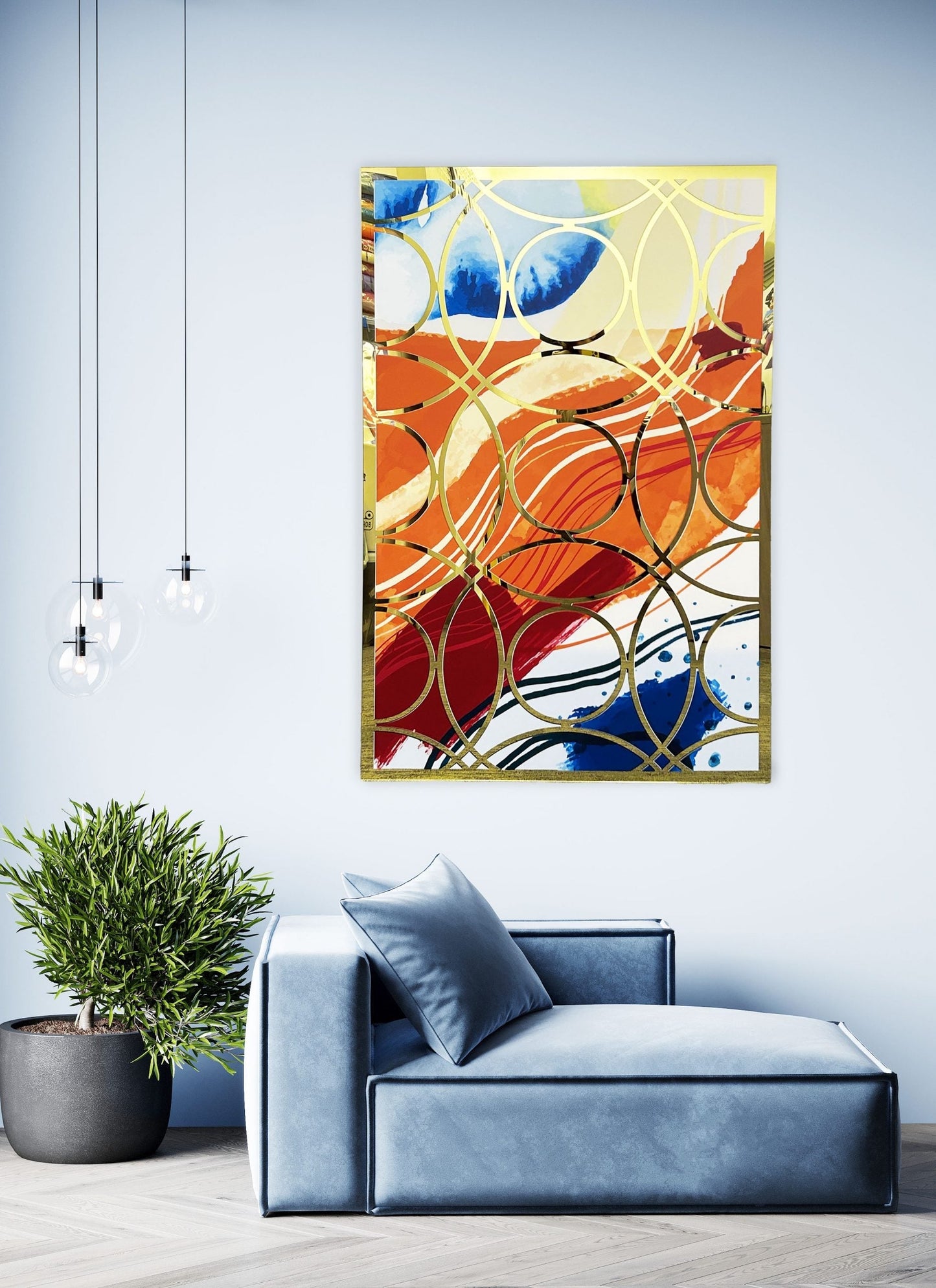 NERO Gold / Silver Trinity Design Acrylic Mirror Prints
